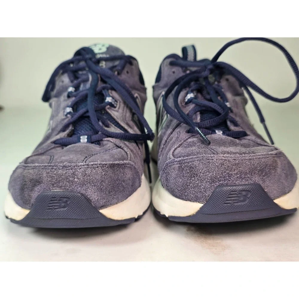 New Balance 608 V5 Men's Sneakers Size 8.5 Navy White Blue Suede ABZORB Shoes‎